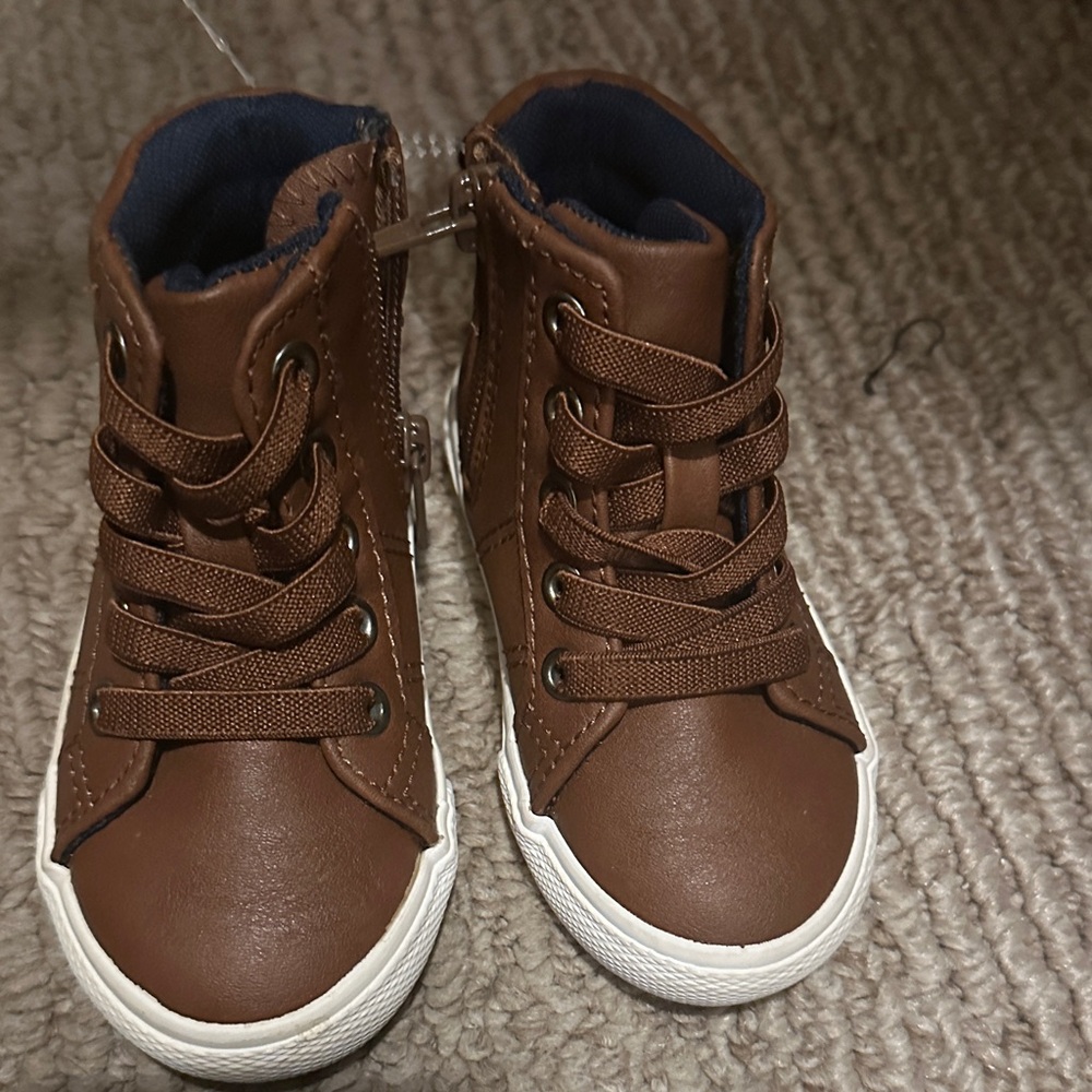 Cat & Jack Brown Kids High-Top Sneakers